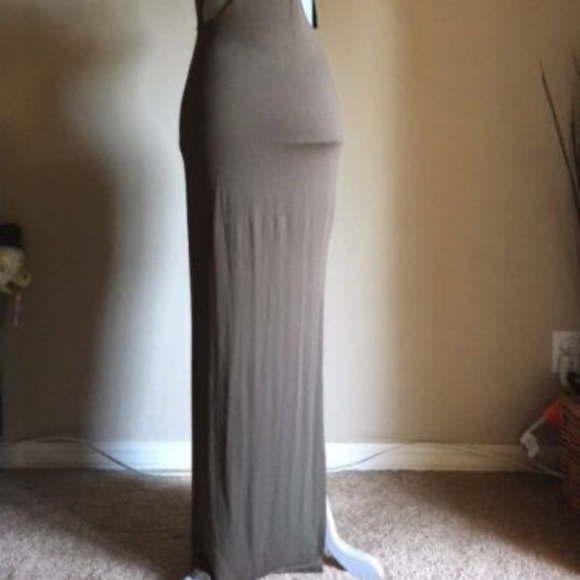 Blessed are the Meek Women's Holy Smoke Khaki Maxi Cutout Dress size XS NWT - Picture 6 of 9